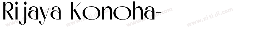 Rijaya Konoha字体转换